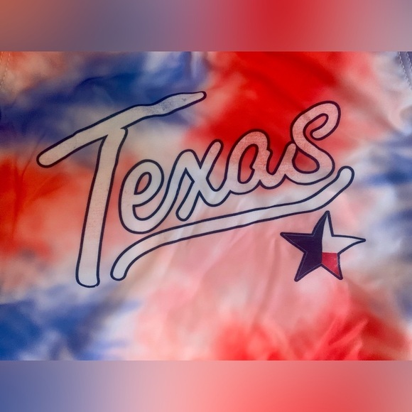 Texas red, white & blue tied-dyed Swim Suit, little girls size XL, NWT - Picture 5 of 6